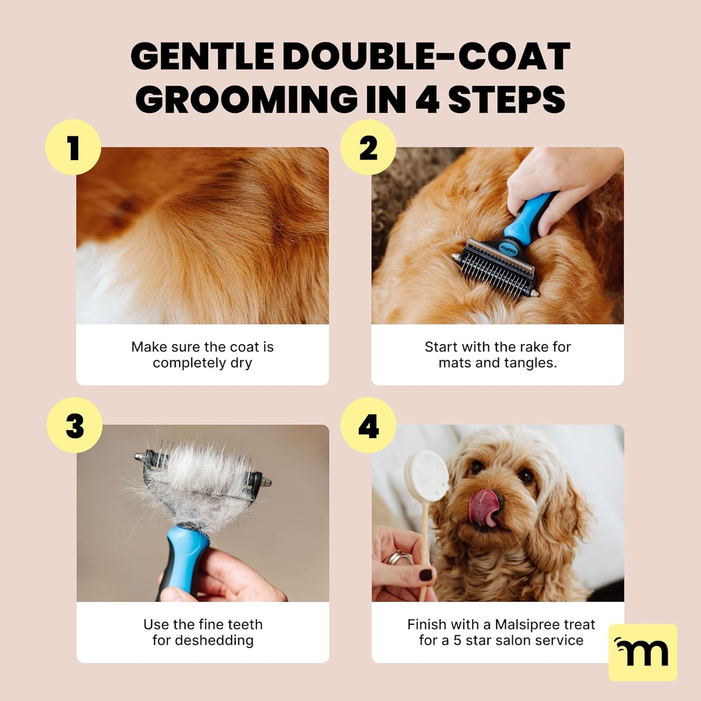Avenqore Dual-Sided Pet Brush