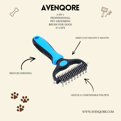 Avenqore Dual-Sided Pet Brush